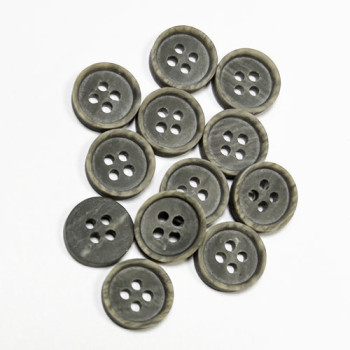 HN-310 Grey Sport Shirt Button - 11.5mm, Priced per Dozen